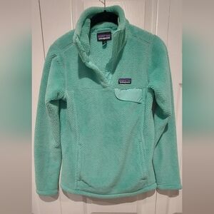 Patagonia Mint Green Women's Re-Tool Snap Fleece Pullover, Size XS